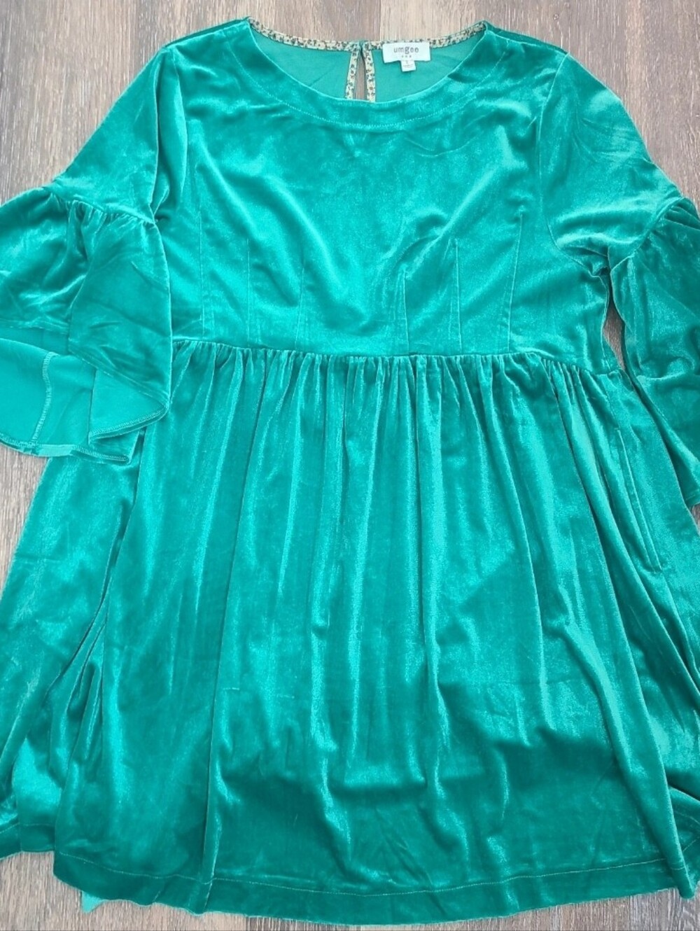 Umgee Velvet Baby Doll Dress Women's Size Large